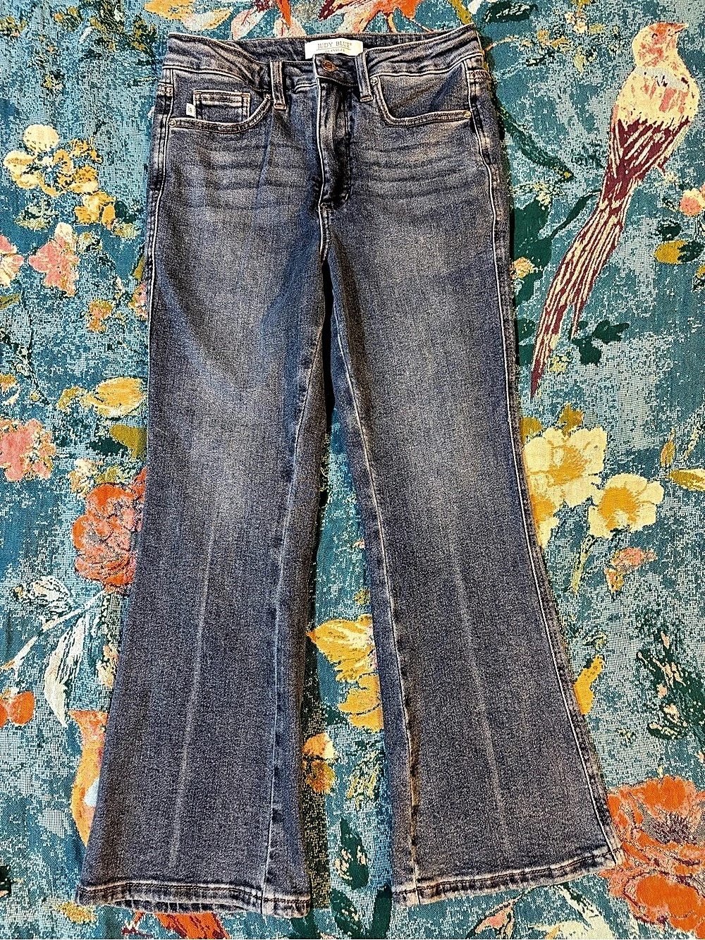 Judy Blue High Waist Angled Side Seam Detail Flare Jeans Flare Jeans Blue Waist